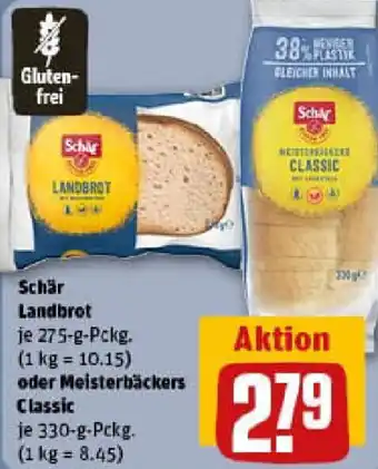 REWE Schär Landbrot oder Meisterbäckers Classic Angebot