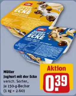 REWE Müller Joghurt mit der Ecke Angebot