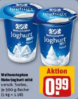 REWE Weihenstephan Naturjoghurt mild Angebot
