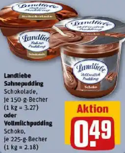 REWE Landliebe Sahnepudding oder Vollmilchpudding Angebot