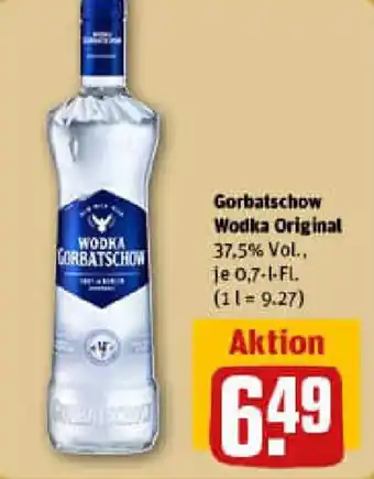REWE Gorbatschow Wodka Original Angebot