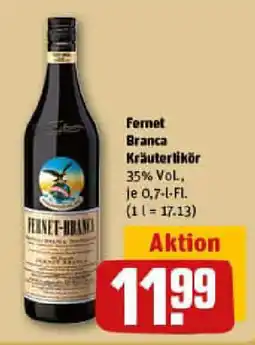 REWE Fernet Branca Kräuterlikör Angebot