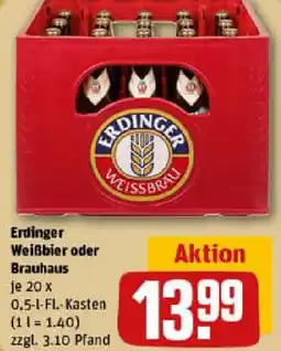 REWE Erdinger Weißbier oder Brauhaus Angebot
