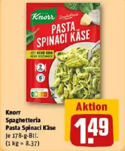 REWE Knorr Spaghetteria Pasta Spinaci Käse Angebot