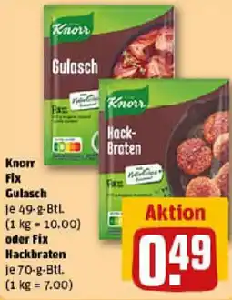 REWE Knorr Fix Gulasch oder Fix Hackbraten Angebot