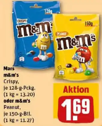 REWE Mars m&m's Crispy oder m&m's Angebot