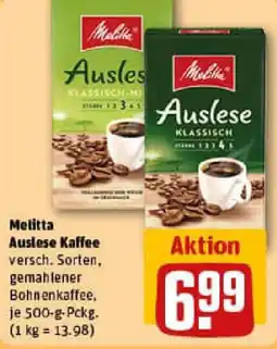 REWE Melitta Auslese Kaffee Angebot