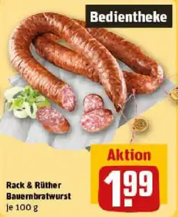 REWE Rack & Rüther Bauernbratwurst Angebot
