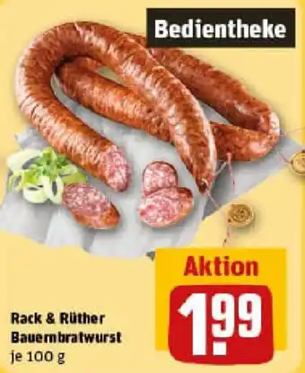 REWE Rack & Rüther Bauernbratwurst Angebot