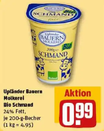 REWE Upländer Bauern Molkerei Bio Schmand Angebot