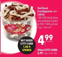 CITTI Markt Red Band Fruchtgummi oder Lakritz Angebot