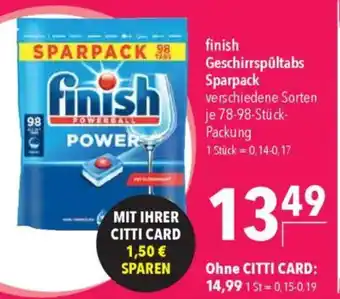 CITTI Markt finish Geschirrspültabs Sparpack Angebot