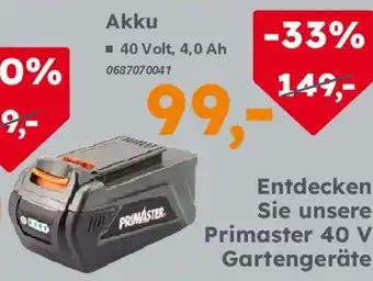 Globus Baumarkt PRIMASTER Akku Angebot