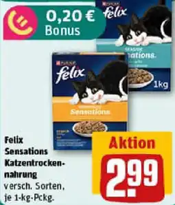 REWE Felix Sensations Katzentrocken- nahrung Angebot