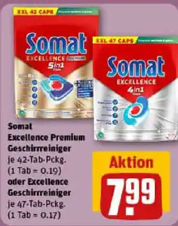 REWE Somat Excellence Premium Geschirrreiniger oder Excellence Geschirrreiniger Angebot