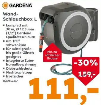 Globus Baumarkt GARDENA Wand- Schlauchbox L Angebot