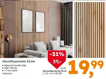 Globus Baumarkt Akustikpaneele Eiche Angebot