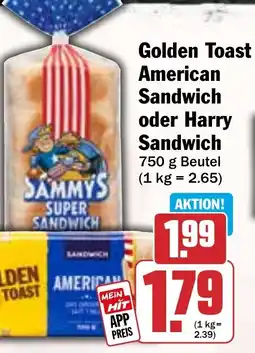 HIT Golden Toast American Sandwich oder Harry Sandwich Angebot