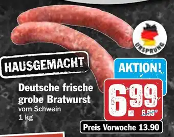 HIT Deutsche frische grobe Bratwurst Angebot