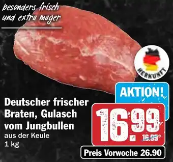 HIT Deutscher frischer Braten, Gulasch vom Jungbullen Angebot