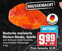 HIT Deutsche marinierte Rücken-Steaks, Spieße Angebot