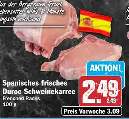 HIT Spanisches frisches Duroc Schweinekarree Angebot