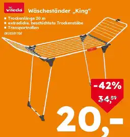 Globus Baumarkt vileda Wäscheständer „King“ Angebot