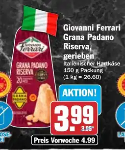 HIT Giovanni Ferrari Grana Padano Riserva, gerieben Angebot