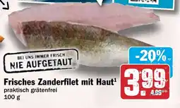HIT Frisches Zanderfilet mit Haut Angebot