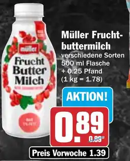 HIT Müller Frucht- buttermilch Angebot