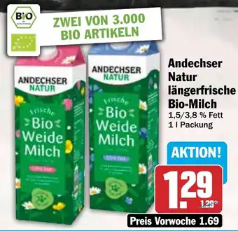 HIT Andechser Natur längerfrische Bio-Milch Angebot