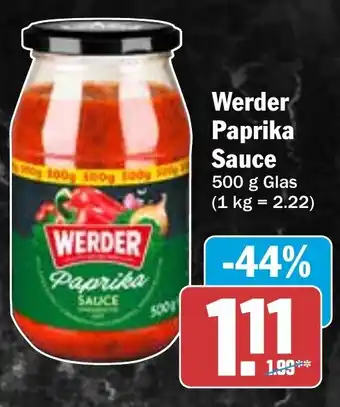HIT Werder Paprika Sauce Angebot