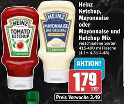 HIT Heinz Ketchup, Mayonnaise oder Mayonnaise und Ketchup Mix Angebot