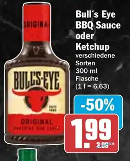 HIT Bull's Eye BBQ Sauce oder Ketchup Angebot