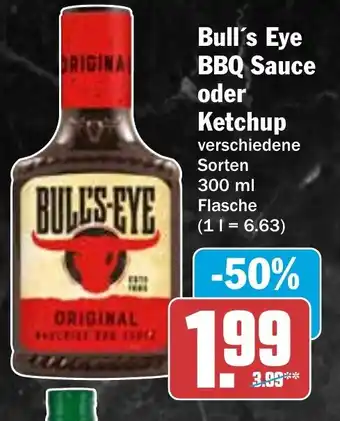 HIT Bull's Eye BBQ Sauce oder Ketchup Angebot