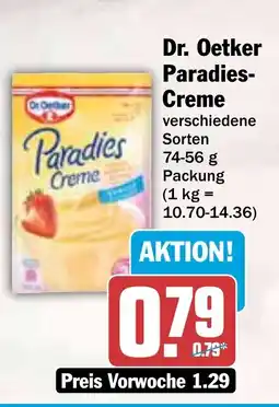 HIT Dr. Oetker Paradies- Creme Angebot