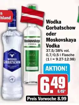 HIT Wodka Gorbatschow oder Moskovskoye Moskovskaya Vodka Angebot