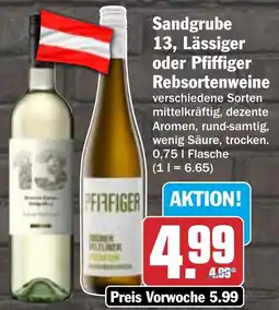 HIT Sandgrube 13, Lässiger oder Pfiffiger Rebsortenweine Angebot