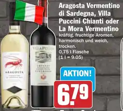 HIT Aragosta Vermentino di Sardegna, Villa Puccini Chianti oder La Mora Vermentino Angebot