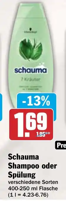 HIT Schauma Shampoo oder Spülung Angebot