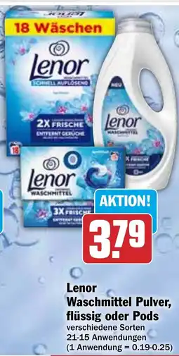 HIT Lenor Waschmittel Pulver, flüssig oder Pods Angebot