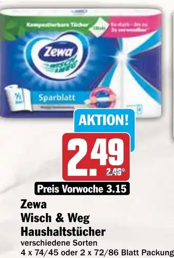 HIT Zewa Wisch & Weg Haushaltstücher Angebot