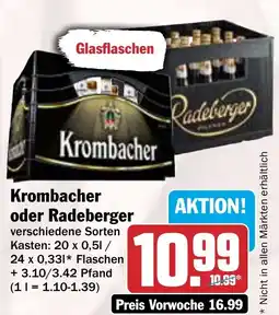 HIT Krombacher oder Radeberger Angebot