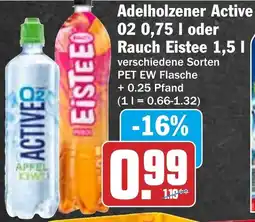 HIT Adelholzener Active 02 oder Rauch Eistee Angebot