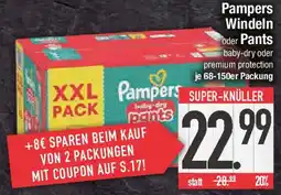 E-Center Pampers Windeln oder Pants 68-150er Packung Angebot