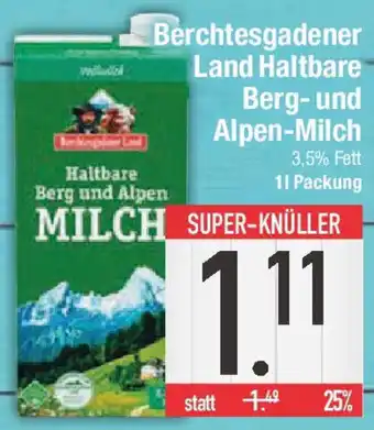 E-Center Berchtesgadener Land Haltbare Berg-und Alpen-Milch Angebot
