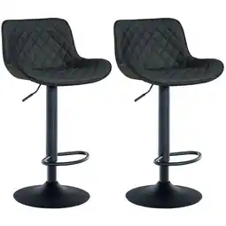 Netto Marken-Discount CLP 2er Set Barhocker Minosa I Fußstützen Aus Metall I Höhenverstellbare Gepolsterte Drehstühle Angebot