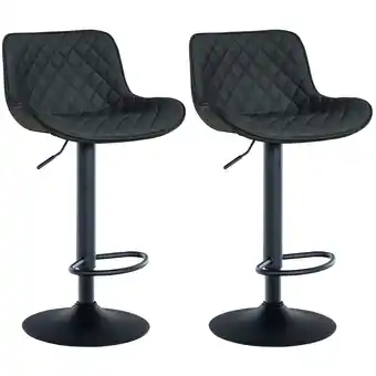 Netto Marken-Discount CLP 2er Set Barhocker Minosa I Fußstützen Aus Metall I Höhenverstellbare Gepolsterte Drehstühle Angebot