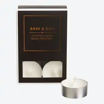 NKD Teelicht mit Duft Rose & Oud, 12er-Set Angebot