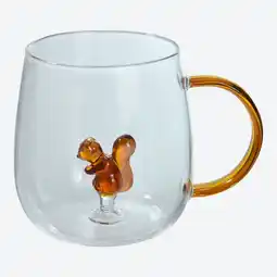 NKD Glasbecher aus Borosilikatglas mit Tierfigur, 7,3x9x9cm Angebot